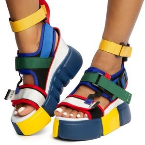 Anthony Wang Cranberry 02 Multicolored Platform Sandals